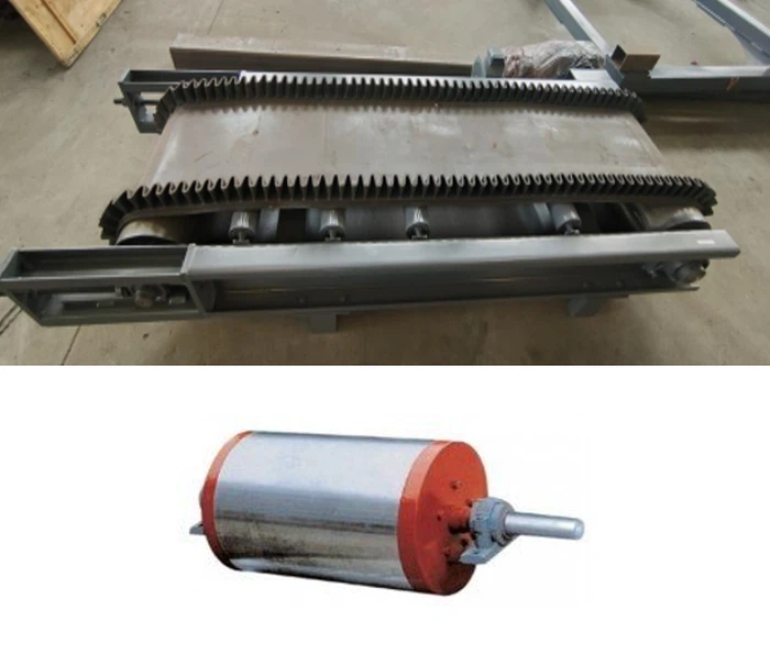 Belt feeder with permanent magnetic iron removal roller
