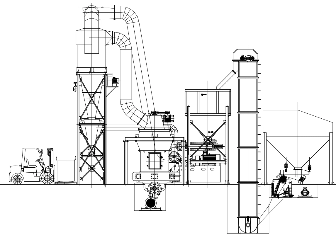 Raymond mill drawing
