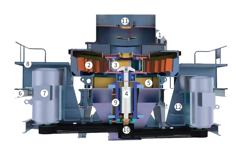 VSI sand making mahine structure